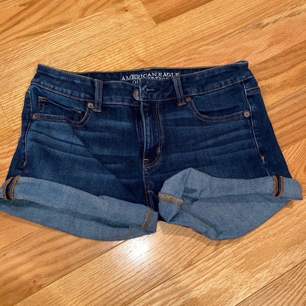 American Eagle midi shorts, dark wash